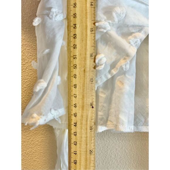 Acler Mock Neck Polka Dot Frills Ruffle White Hawk Top Women’s Size 4US - Picture 9 of 11